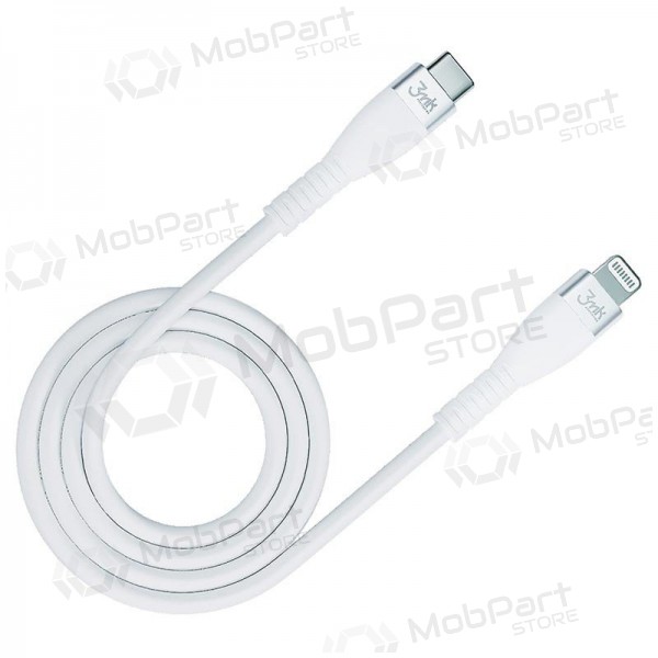 USB kaabel 3MK Hyper Silicone Cable Lightning 20W 1m