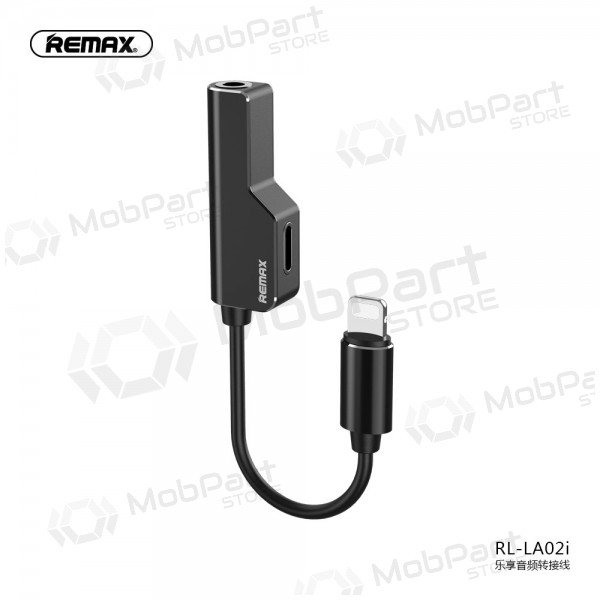 Adapter Remax RL-LA02i iš Lightning į 2x Lightning (mustad)