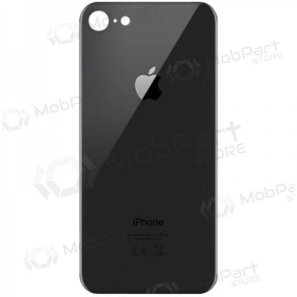 Apple iPhone 8 patareipesade kaas (tagakaas) hall (space grey) (bigger hole for camera)