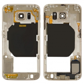 Samsung G920F Galaxy S6 sisemine korpus (kuldsed) (kasutatud Grade B, originaalne)