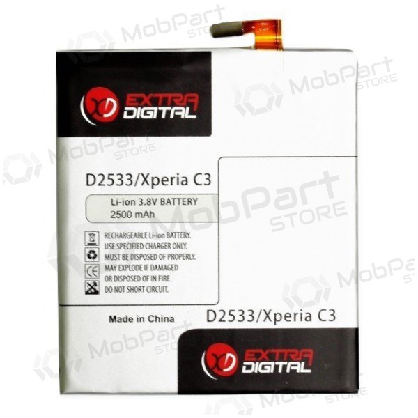 Sony Xperia C3 (D2533, LIS1546ERPC) patarei / aku (2500mAh) Sony Xperia C3 (D2533, LIS1546ERPC) patarei / aku (2500mAh)