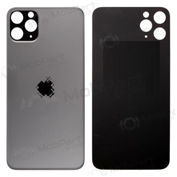 Apple iPhone 11 Pro Max patareipesade kaas (tagakaas) hall (space grey) (bigger hole for camera)