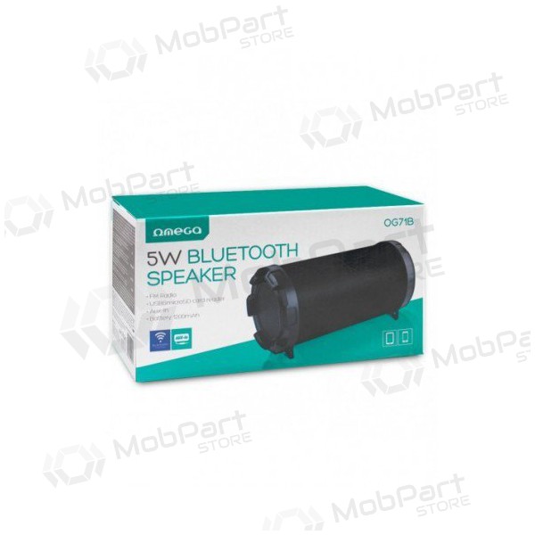 Bluetooth kaasaskantav kõlar OMEGA OG71 BAZOOKA (MicroSD, vabakäeseadmega,FM, AUX) (mustad)