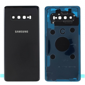 Samsung G975 Galaxy S10 Plus patareipesade kaas (tagakaas) mustad (Prism Black) (kasutatud grade C, originaalne)