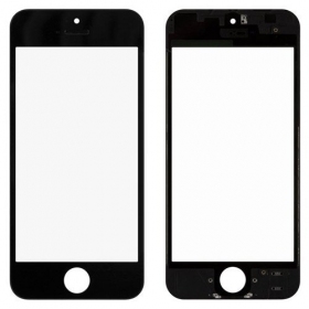 Apple iPhone 5 Ekraani klaas koos raamiga ja OCA (mustad) (for screen refurbishing) - Premium