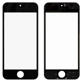 Apple iPhone 5 Ekraani klaas koos raamiga ja OCA (mustad) (for screen refurbishing) - Premium