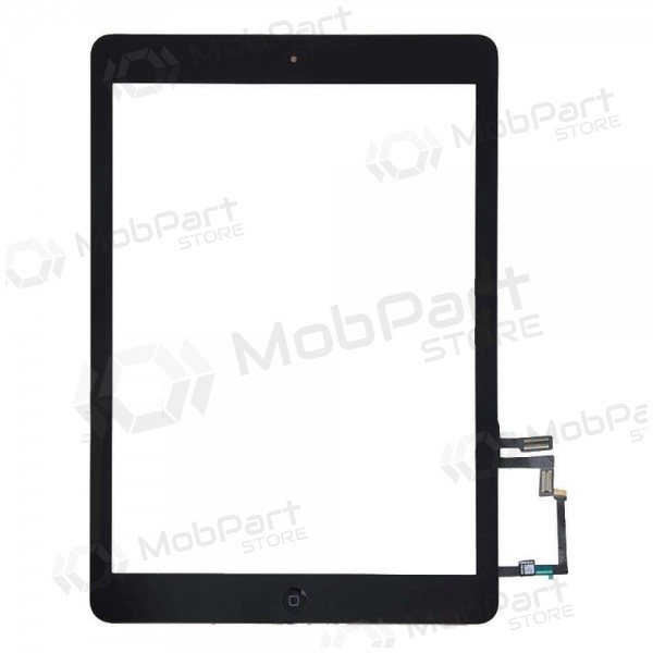 Apple iPad Air puutetundlik klaas HOME nupu ja hoidikutega (mustad)