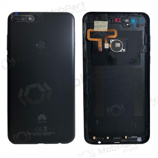 Huawei Y7 Prime 2018 patareipesade kaas (tagakaas) (mustad) (kasutatud grade B, originaalne)