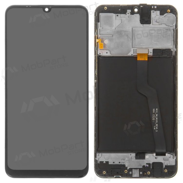 Samsung A105 Galaxy A10 (Dual SIM) ekraan (mustad) (koos raamiga)