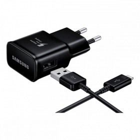 Laadija originaalne Samsung EP-TA200NBE 15W + Type-C kaabel mustad