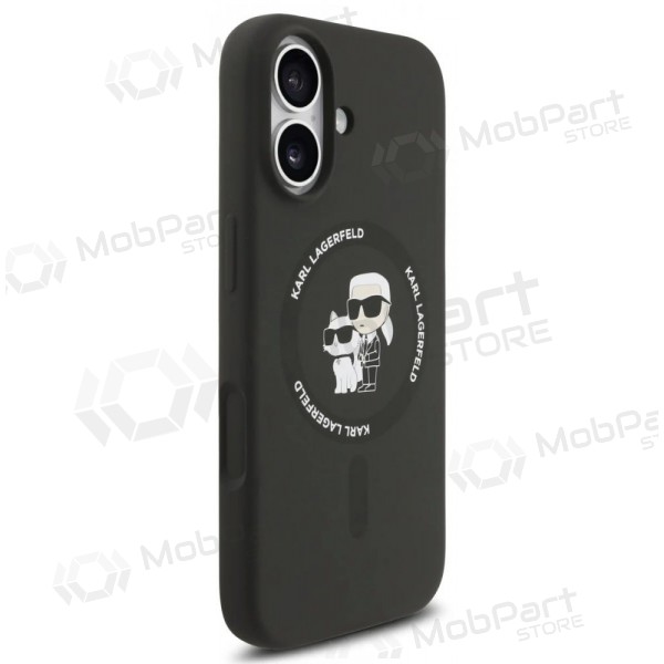 Apple iPhone 17 ümbris - Karl Lagerfeld Liquid Silicone Karl and Choupette MagSafe (must)