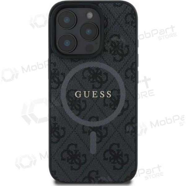 Apple iPhone 16 Pro ümbris - Guess PU Leather 4G Colored Ring MagSafe (must)