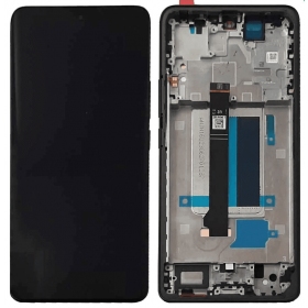 Xiaomi Redmi Note 13 Pro+ 5G ekraan (mustad) (koos raamiga) (originaalne)