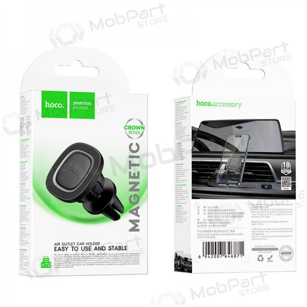 Auto telefonihoidja Hoco H72 (air vent) mustad