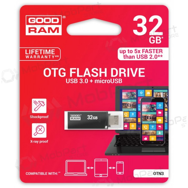 Mälu GOODRAM OTN3 32Gb OTG USB 3.0 + 