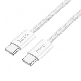 USB kaabel Hoco X104 60W USB-C to USB-C 2.0m valged