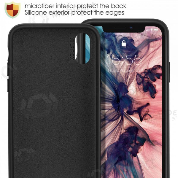 Apple iPhone 12 Pro Max ümbris - Liquid Silicone 1.5mm (must)