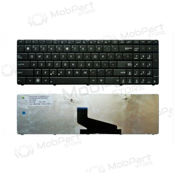 ASUS: K53U, K53B, K53T, K53, K53E klaviatuur ASUS: K53U, K53B, K53T, K53, K53E klaviatuur