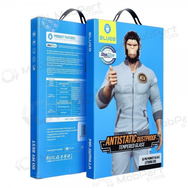 LCD apsauginis stikliukas 5D Mr. Monkey Glass (Strong Lite) Samsung A356 A35 5G/A556 A55 5G mustad