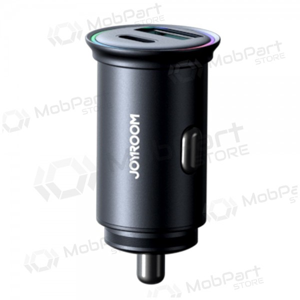 Laadija automobilinis Joyroom JR-CCN04 USB-C/USB-A 60W mustad