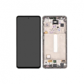 Samsung A528 Galaxy A52S 2021 ekraan (valged) (koos raamiga) (service pack) (originaalne)