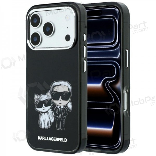 Apple iPhone 18 Pro ümbris - Karl Lagerfeld PU Semi Wrap Smooth Sketch Bodies MagSafe (must)