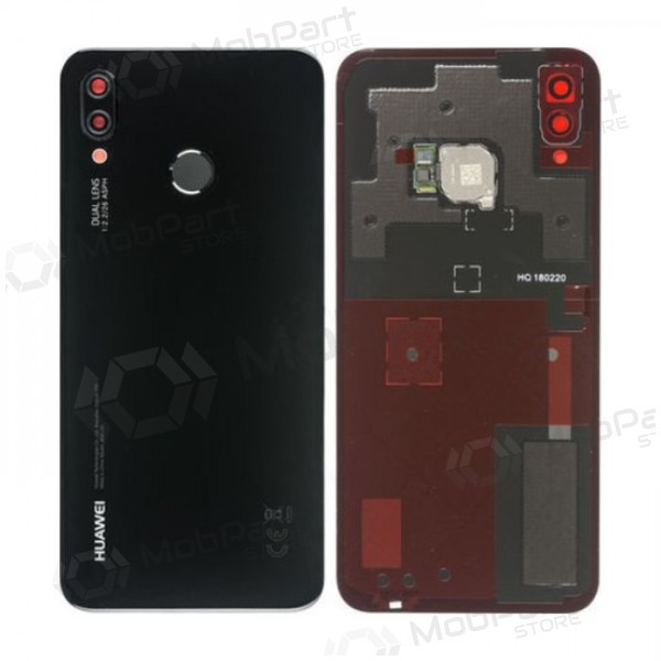 Huawei P20 Lite patareipesade kaas (tagakaas) mustad (Midnight Black) (kasutatud grade C, originaalne)