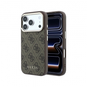 Apple iPhone 18 Pro Max ümbris - Guess PU Leather 4G Gold Frame MagSafe