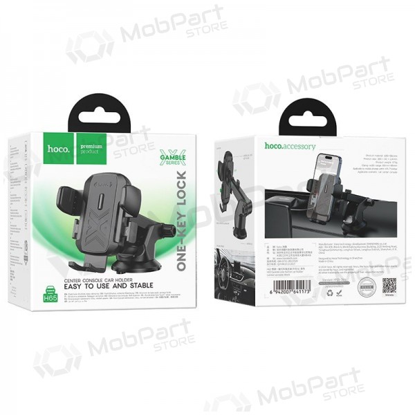 Auto telefonihoidja Hoco H65 (dashboard) mustad