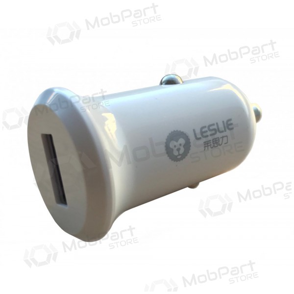 Laadija automobilinis Leslie C50 USB 5A (valged)