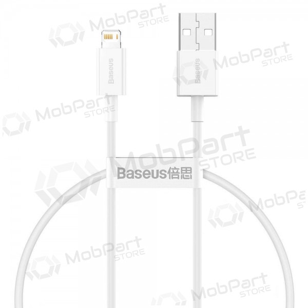 USB kaabel Baseus Superior Lightning 2.4A 0.25m (valged) CALYS-02