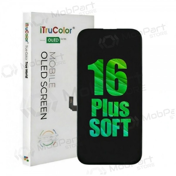 Ekranas mõeldud iPhone 16 Pluskoos  lietimui jautriu stikliuku Premium OLED (with Removable IC)