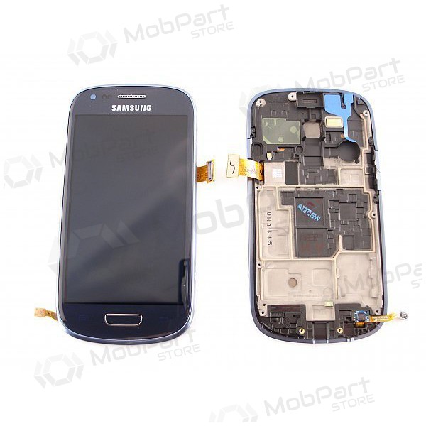 Samsung I8190 Galaxy S3 mini ekraan (sinised) (koos raamiga) (kasutatud grade A, originaalne)