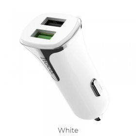 Laadija automobilinis Hoco Z31 Quick Charge 3.0 (3.4A) x 2 USB (valged)