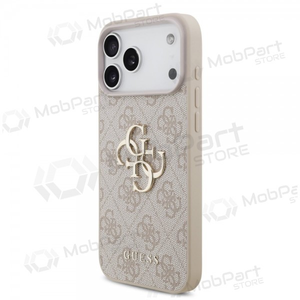 Apple iPhone 17 Pro Max ümbris - Guess PU 4G Metal Logo (roosa)