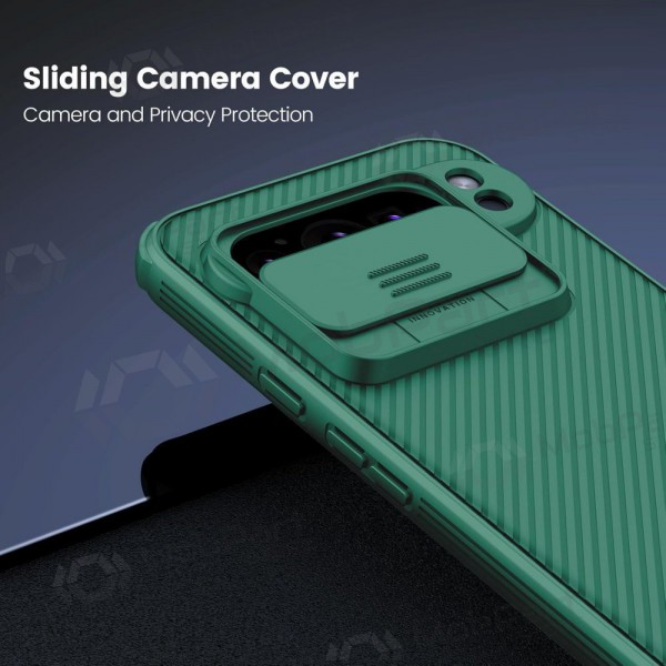 Google Pixel 7A ümbris „Nillkin CamShield Pro“ (roheline) Google Pixel 7A ümbris „Nillkin CamShield Pro“ (roheline)