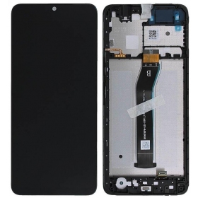 Xiaomi Redmi A3 ekraan (mustad) (koos raamiga) (Premium)