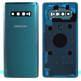 Samsung G975 Galaxy S10 Plus patareipesade kaas (tagakaas) roheline (Prism Green) (kasutatud grade C, originaalne)