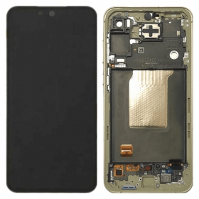 Samsung Galaxy A55 ekraan (Awesome Lemon) (koos raamiga) (originaalne)