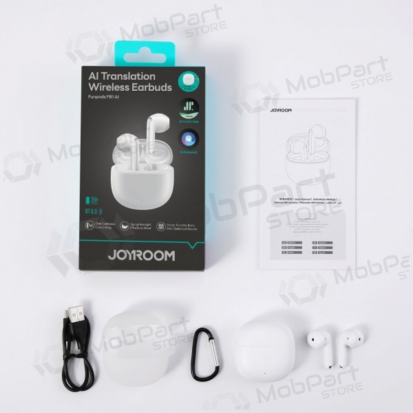 Juhtmevabad kõrvaklapid mikrofoniga Joyroom JR-FB1 Bluetooth valged