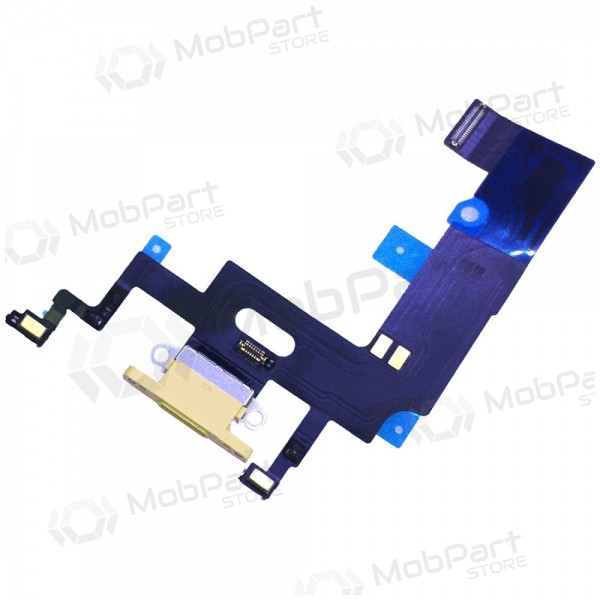 Apple iPhone XR laadimispesa ja mikrofoni liides (laadimisliides) (kollane)