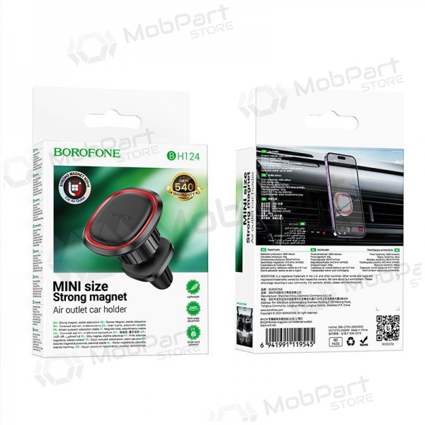 Auto telefonihoidja Borofone BH124 (air vent) mustad