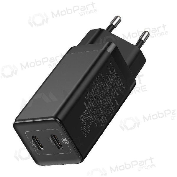 Laadija Baseus GaN 45w (20V/3A) + Type-C kaabel (MacBook) (mustad)