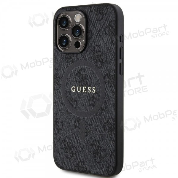 Apple iPhone 15 Pro Max ümbris - Guess PU Leather 4G Colored Ring MagSafe (must)