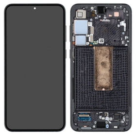 Ekranas Samsung S916 S23+ 5G su lietimui jautriu stikliuku ja rėmeliu Phantom Black originaalne (service pack)