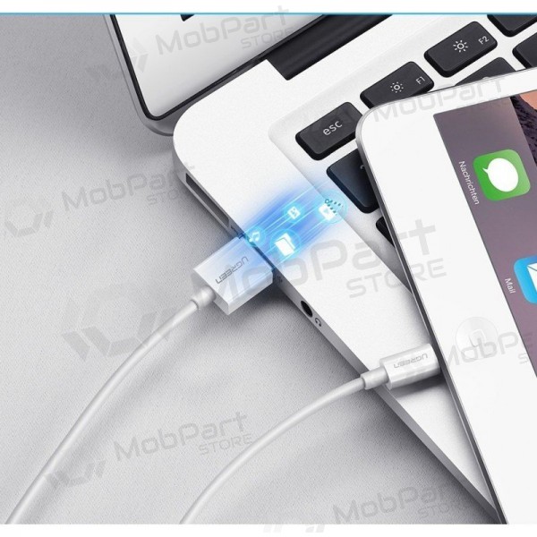 USB kaabel Ugreen US155 MFi USB to Lightning 2.4A 2.0m valged