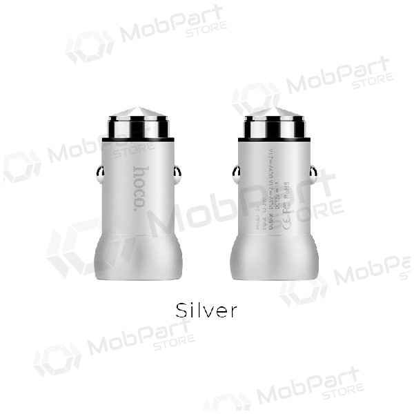 Autolaadija HOCO Z4 QuickCharge (5V 2.1A) (hõbedased)