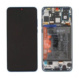 Huawei P30 Lite New Edition 2020 (02353FQE/02353DQS) ekraan (sinised) (koos raamiga ja patarei / aku) (service pack) (originaalne)
