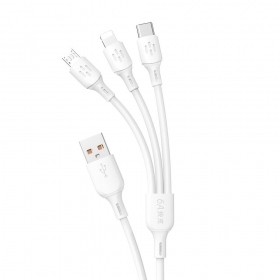 USB-kaabel Dudao L8A-3in1 USB-A kuni USB-C / Micro USB / Lightning 1.2 m