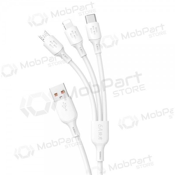 USB-kaabel Dudao L8A-3in1 USB-A kuni USB-C / Micro USB / Lightning 1.2 m